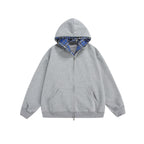 CHEQUERED LINE – ZIP HOODIE