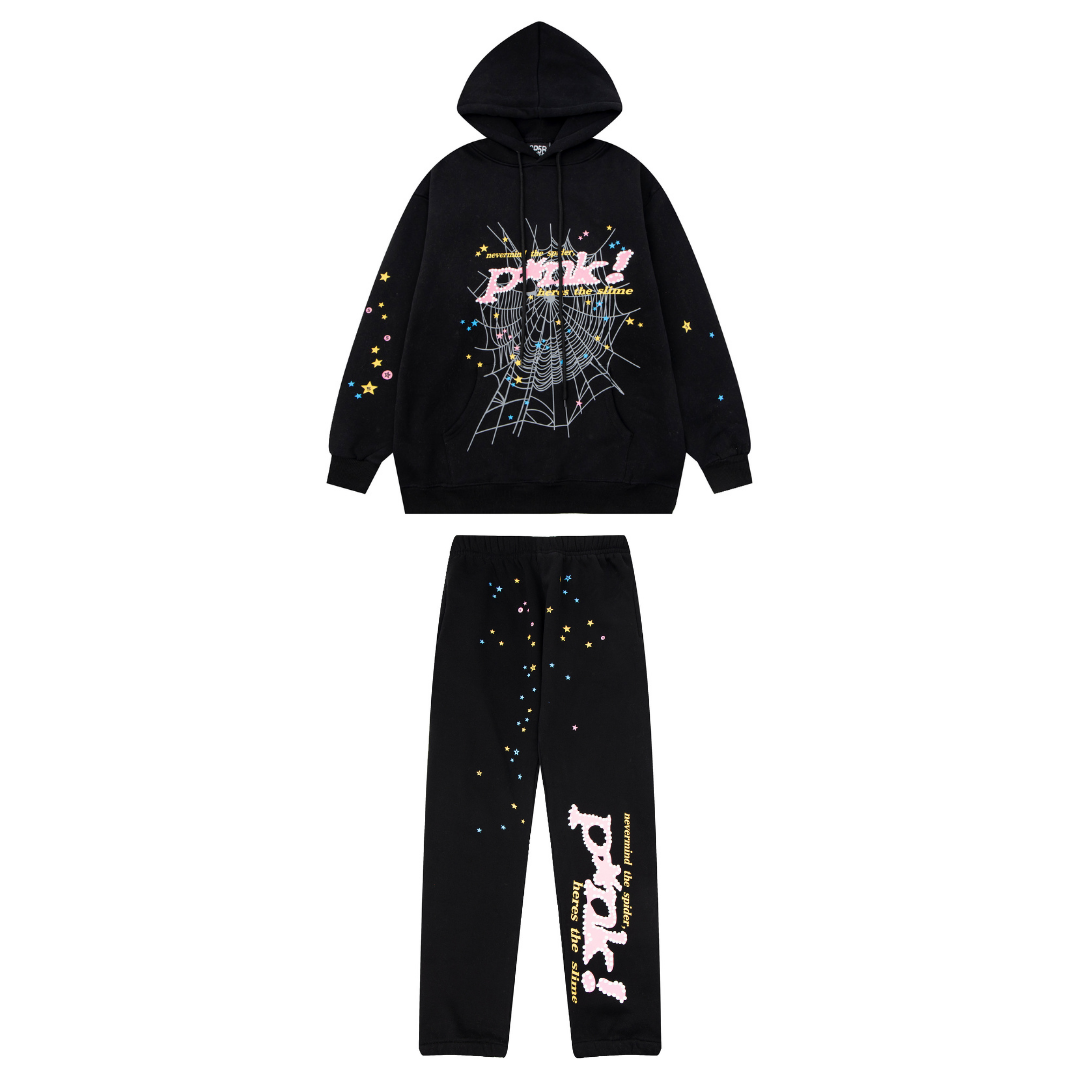 Sp5der Tracksuit Black
