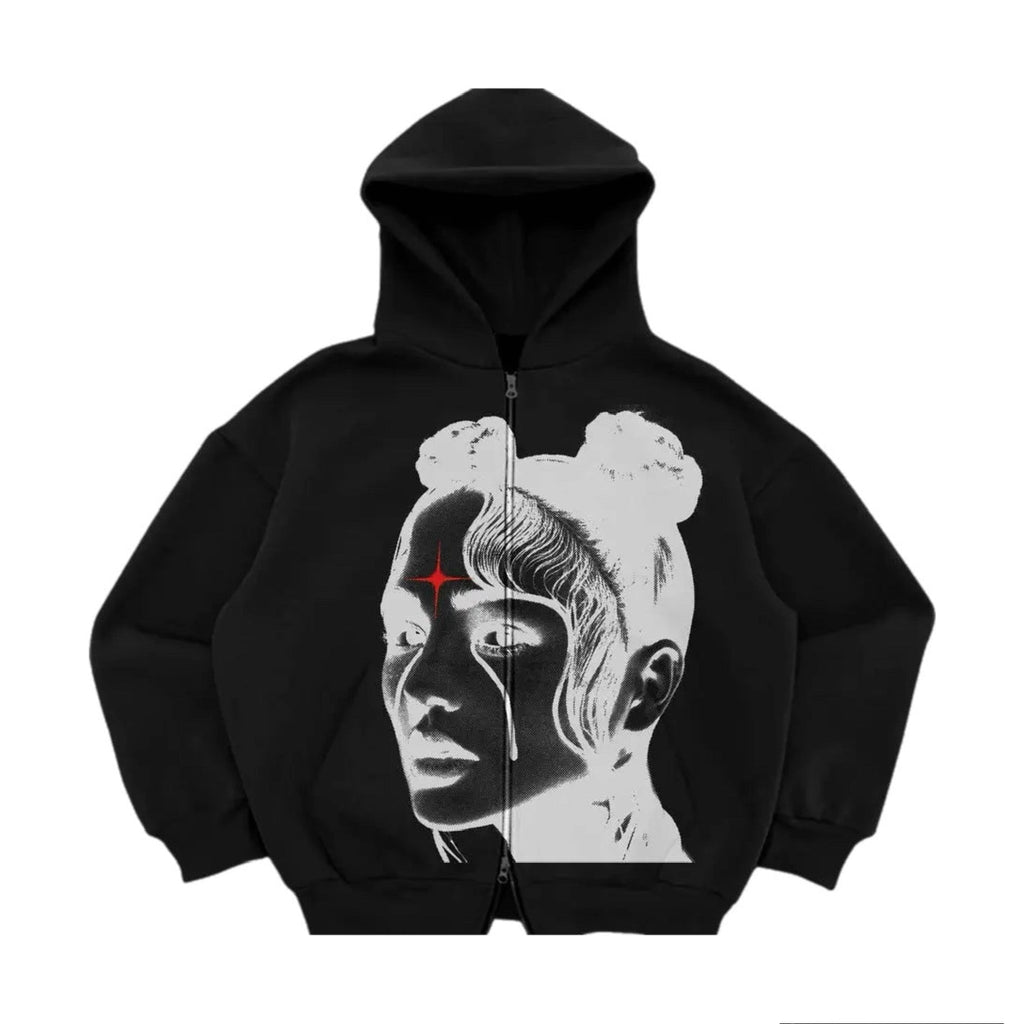 RETRO CARDIGAN CLOUD Zip Up Hoodie